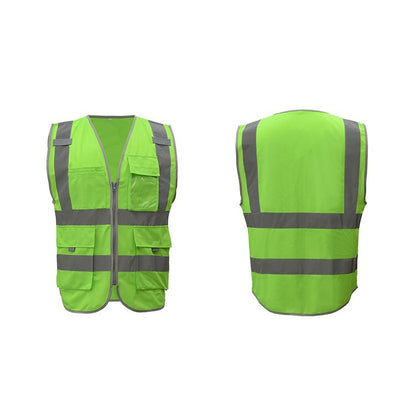 Multi-pockets Safety Vest Reflective Workwear Clothing, Size:XL-Chest 124cm(Green) - Reflective Safety Clothing by buy2fix | Online Shopping UK | buy2fix
