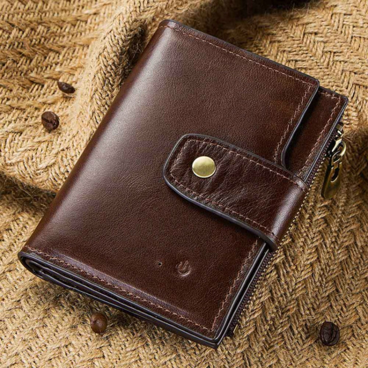 Men Leather Wallet Smart Bluetooth Antimagnetic RFID Anti-Lost Anti-Theft Multi-Function Coin Purse - Antimagnetic RFID Package by buy2fix | Online Shopping UK | buy2fix