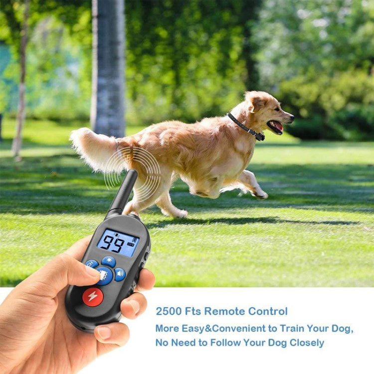 800m Remote Control Electric Shock Bark Stopper Vibration Warning Pet Supplies Electronic Waterproof Collar Dog Training Device, Style:556-1(US Plug) - Training Aids by buy2fix | Online Shopping UK | buy2fix