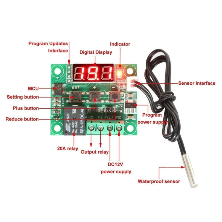 XH-W1209 Digital Cool/Heat Temperature Thermostat Thermometer Controller On/Off Switch - Consumer Electronics by buy2fix | Online Shopping UK | buy2fix