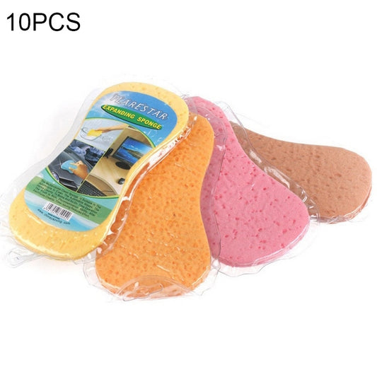 10 PCS Honeycomb Car Wash Sponge Large Vacuum Compression Sponge Car Beauty Waxing Tool(Random Colour Delivery) - Polishing Machine & Accessories by buy2fix | Online Shopping UK | buy2fix