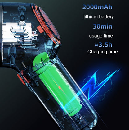 SHANEN 120W 8000Pa Car Vacuum Cleaner Car Wireless Charging High-Power Powerful Mini Handheld Vacuum Cleaner Black  Filterx2 - Vacuum Cleaner by buy2fix | Online Shopping UK | buy2fix