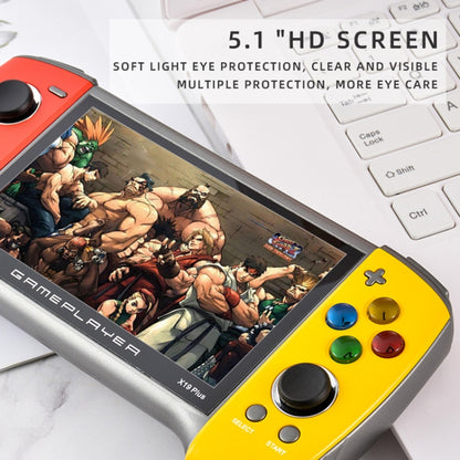 X19 Plus 5.1 inch Screen Handheld Game Console 8G Memory Support TF Card Expansion & AV Output(Red+Yellow) - Pocket Console by buy2fix | Online Shopping UK | buy2fix