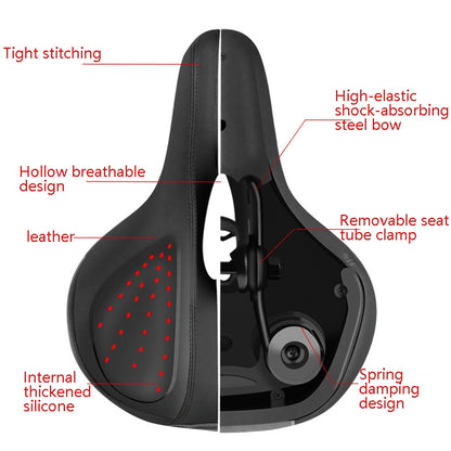 Bicycle Riding Seat Silicone Bicycle Seat Bicycle Saddle(Black) - Outdoor & Sports by buy2fix | Online Shopping UK | buy2fix