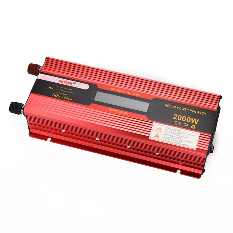 XUYUAN 2000W Car Battery Inverter with LCD Display, Specification: 12V to 220V -  by XUYUAN | Online Shopping UK | buy2fix