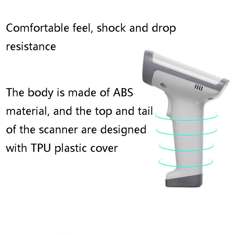 Deli 14950 One-Dimensional Two-Dimensional Scanner Supermarket Catering Scanning Gun, Model: Wireless (White) - Barcode Scanner by Deli | Online Shopping UK | buy2fix