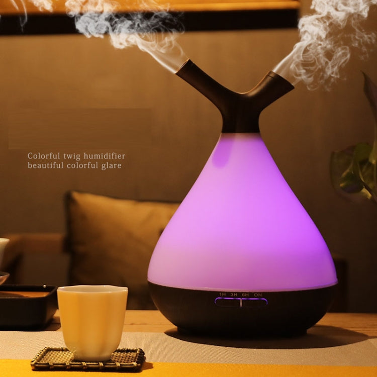 YCTA-008 Household Mute Small Wood Grain Colorful Light Aroma Diffuser Night Tree Air Humidifier, Product specifications: EU Plug(Light Wood Grain) - Home & Garden by buy2fix | Online Shopping UK | buy2fix