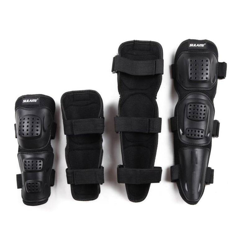 SULAITE GT-010 Off-Road Riding Pulley Knee Pads Elbow Pads Anti-Fall Anti-Vibration Sports Protector Gear(Black) - Protective Gear by SULAITE | Online Shopping UK | buy2fix