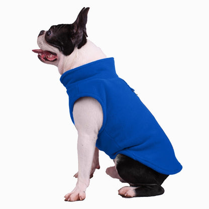Winter Polar Flannel Pet Clothes French Bulldog Coat Pug Costumes Jacket for Dogs for Puppy Dogs, Size:XL(Dark Blue) - Home & Garden by buy2fix | Online Shopping UK | buy2fix