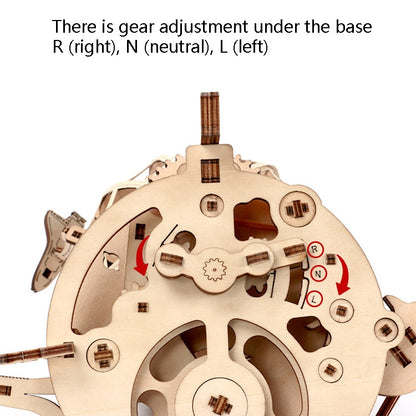 Wooden Mechanical Transmission Model Globe Office Ornaments Children Puzzle Assembly Toys(Gear Shift Globe) - Model Toys by buy2fix | Online Shopping UK | buy2fix