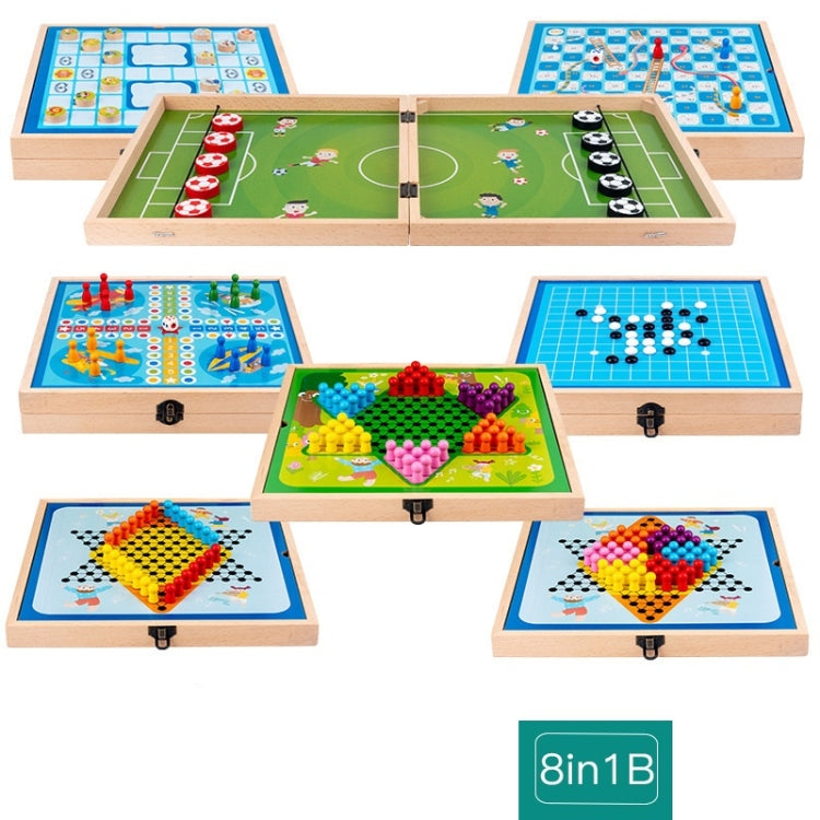 8 In 1 B Beech Multi-Function Game Chess Two-Person Battle Parent-Child Interaction Ejection Chess - Table Games by buy2fix | Online Shopping UK | buy2fix