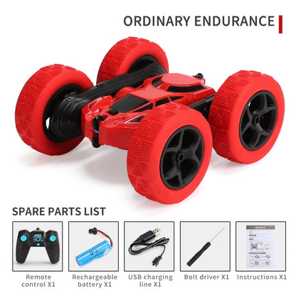 1:24 Double-Sided Stunt Car Rotating Tumbling And Twisting Stunt Car RC Climbing Children Remote Control Car(Fire Red) - RC Cars by buy2fix | Online Shopping UK | buy2fix