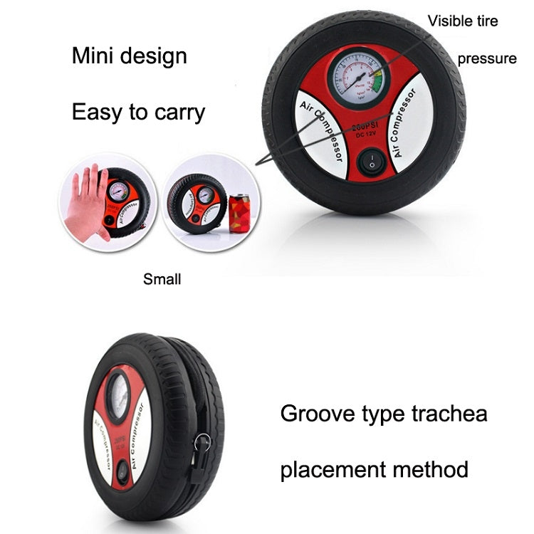 DC12V 12A Car Portable Air Pump Electric Car Tire Pump, Specification： 16-cylinder Small Motor - In Car by buy2fix | Online Shopping UK | buy2fix