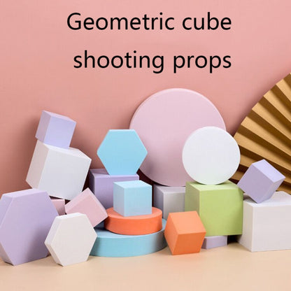 8 PCS Geometric Cube Photo Props Decorative Ornaments Photography Platform, Colour: Large Light Blue Cylinder - Camera Accessories by buy2fix | Online Shopping UK | buy2fix