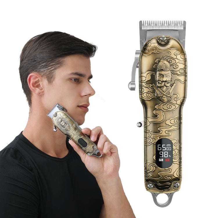 RESUXI USB Retro Piaget Hair Clipper LCD Digital Display High-Power Hair Clipper - Hair Trimmer by buy2fix | Online Shopping UK | buy2fix