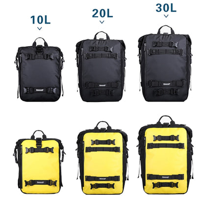 Rhinowalk Multi-Function Motorcycle Rear Seat Bag Combination Rear Shelf Pannier, Colour: Yellow 20L - Bags & Luggages by Rhinowalk | Online Shopping UK | buy2fix