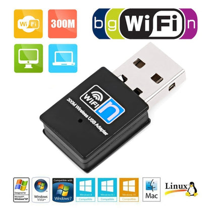 RTL8192EU 300Mbps Mini USB Wireless Network Card - USB Network Adapter by buy2fix | Online Shopping UK | buy2fix