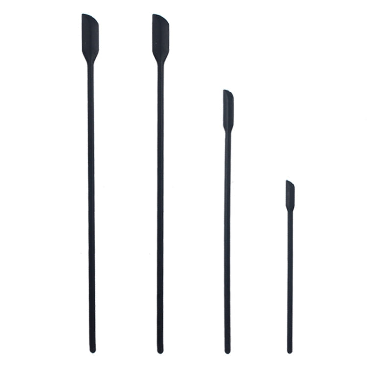 2 Sets 4 in 1 Silicone Mini-Pointed Scraper Lengthening Cosmetic Bottle Scraper Jam Spatula Set(Black) - Home & Garden by buy2fix | Online Shopping UK | buy2fix