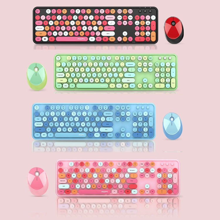Mofii Sweet Wireless Keyboard And Mouse Set Girls Punk Keyboard Office Set, Colour: Pink Mixed Version - Computer & Networking by Mofii | Online Shopping UK | buy2fix