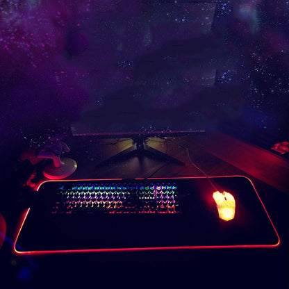 260x390x4mm F-01 Rubber Thermal Transfer RGB Luminous Non-Slip Mouse Pad(Vast Starry Sky) - Mouse Pads by buy2fix | Online Shopping UK | buy2fix