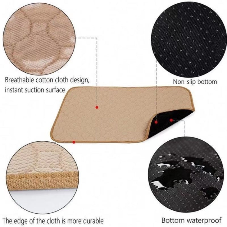 100x135cm Car Pet Injection Pad Waterproof Pad Cat Dog Sofa Waterproof Diapholic Carpet Water Absorbing Pad(Light Grey) - Seat Accessories by buy2fix | Online Shopping UK | buy2fix