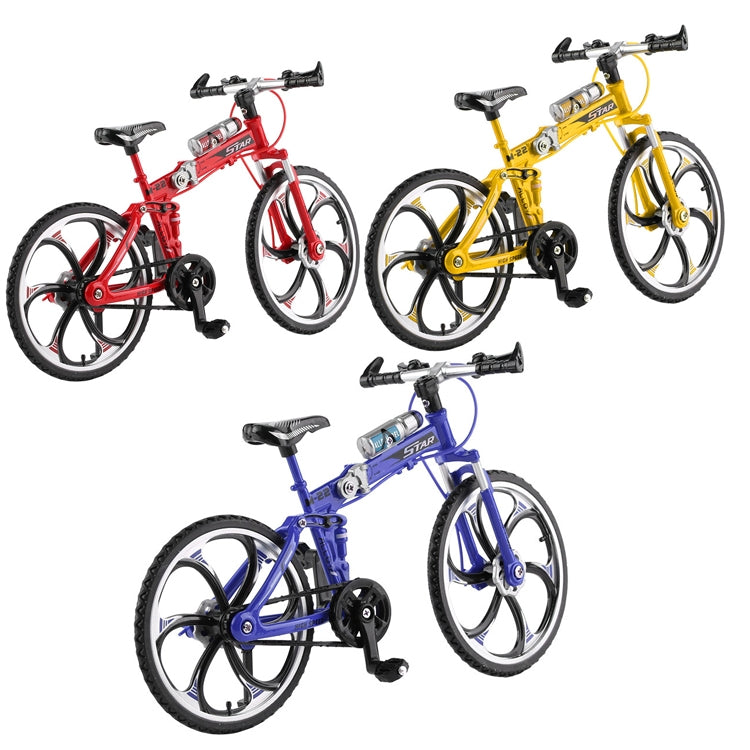 1:8 Scale Simulation Alloy Bicycle Model Mini Bicycle Toy Decoration(Folding-Blue) - Model Toys by buy2fix | Online Shopping UK | buy2fix