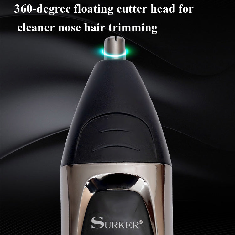Surker SK-2300 Men 3-in-1 Electric Shaver/Hair Clipper/Nose Hair Clipper Portable Grooming Kit( Black) - Electric Shavers by Surker | Online Shopping UK | buy2fix