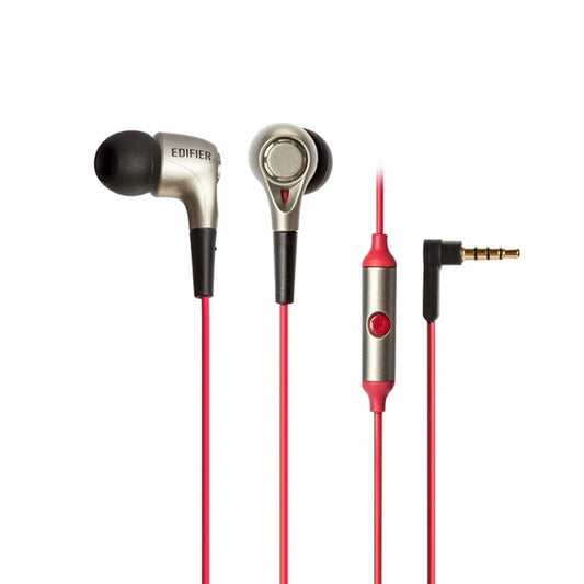 Edifier H230P In-Ear Subwoofer 3.5mm Wire-Controlled Sports Earphone With Microphone, Cable Length:1.3m(Red) - In Ear Wired Earphone by Edifier | Online Shopping UK | buy2fix