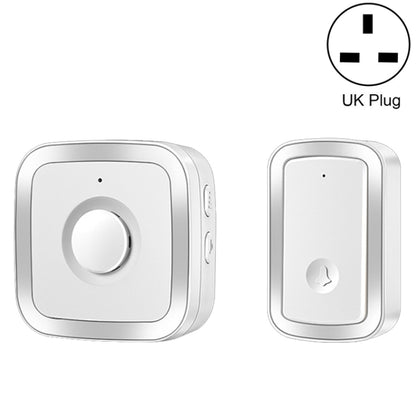 CACAZI A58 1 For 1 Smart Wireless Doorbell without Battery, Plug:UK Plug(Silver) - Security by CACAZI | Online Shopping UK | buy2fix