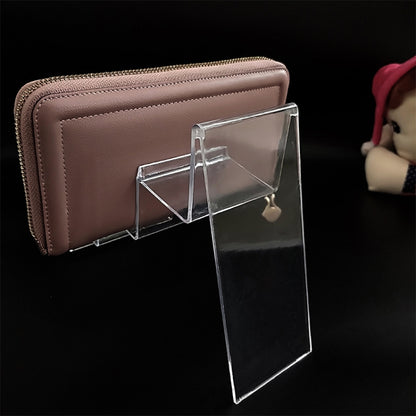 10 PCS Thickened Transparent Wallet Holder Plastic Phone Mask Display Stand Counter Display Stand,Specification: No. 3 2 Layer - Desktop Holder by buy2fix | Online Shopping UK | buy2fix