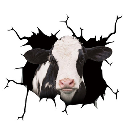 7 PCS Animal Wall Stickers Cattle Head Hoisting Car Window Static Stickers(Cow 05) - In Car by buy2fix | Online Shopping UK | buy2fix