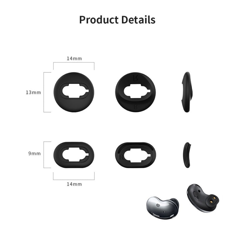 2 Sets Bluetooth Earphone Silicone Earplug Caps For Samsung Galaxy Buds Live(White-2 Pairs) - Apple Accessories by buy2fix | Online Shopping UK | buy2fix