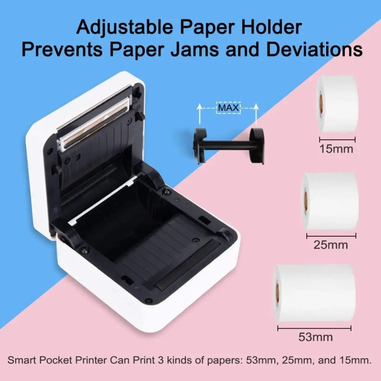 Phomemo M02S Pocket Small Bluetooth Handheld Portable Thermistar Tags Error Printer(White) - Printer by Phomemo | Online Shopping UK | buy2fix