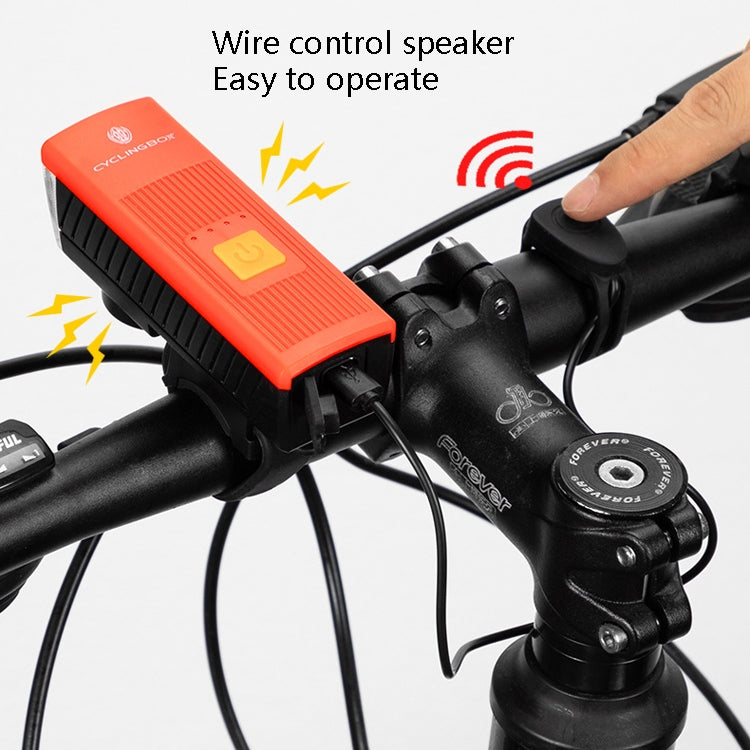 CYCLINGBOX BG-1811 Bicycle Charging Speaker Front Lamp USB Multi-Function Mountain Bike Accessories(Red) - Headlights by CYCLINGBOX | Online Shopping UK | buy2fix