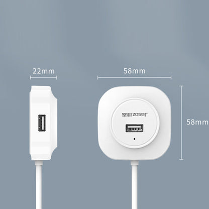 Jasoz High-Speed USB2.0 4-Ports HUB 1 to 4 Docking HUB, Colour: White 0.3m - USB 2.0 HUB by Jasoz | Online Shopping UK | buy2fix