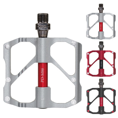 1 Pair PROMEND Mountain Bike Road Bike Bicycle Aluminum Pedals(PD-M86 Red) - Pedals by PROMEND | Online Shopping UK | buy2fix