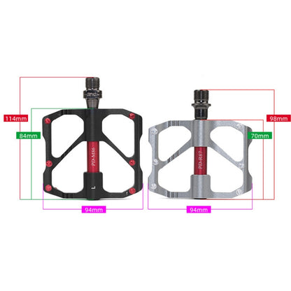 PD-R87C  1 Pair PROMEND Bicycle Road Bike Mountain Bike 3 Palin Carbon Fiber Bearing Pedal(Red) - Outdoor & Sports by PROMEND | Online Shopping UK | buy2fix