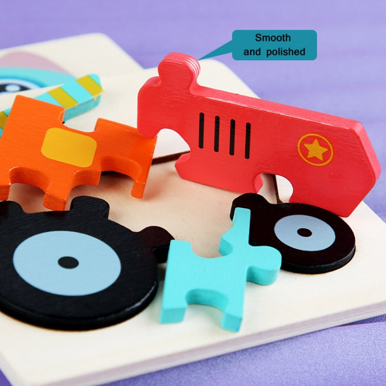 5 PCS Children Wooden Three-Dimensional Puzzle Early Education Cartoon Animal Geometric Educational Toys(Elephant) - Puzzle Toys by buy2fix | Online Shopping UK | buy2fix