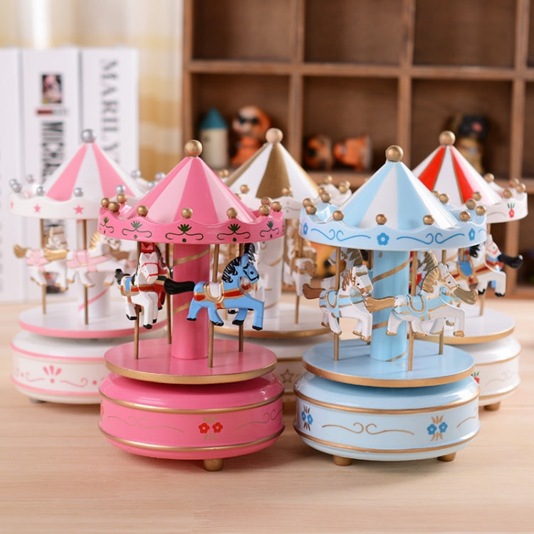 Sky City Carousel Clockwork Music Box Couples Birthday Gift(K0132 Star Pink) - Home & Garden by buy2fix | Online Shopping UK | buy2fix