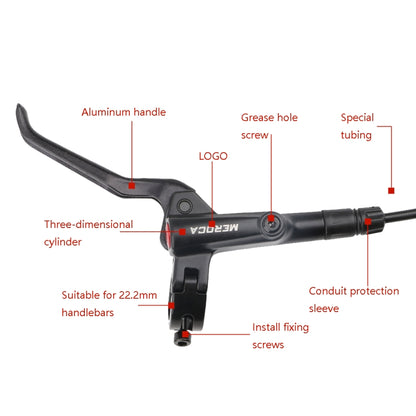 Meroca M800 Bicycle Brake Mountain Bike Universal Bilateral Brake Oil Pressure Disc Brake, Style: 1 Pair Oil Brakes + 1 Pair Disc Brakes - Outdoor & Sports by Meroca | Online Shopping UK | buy2fix