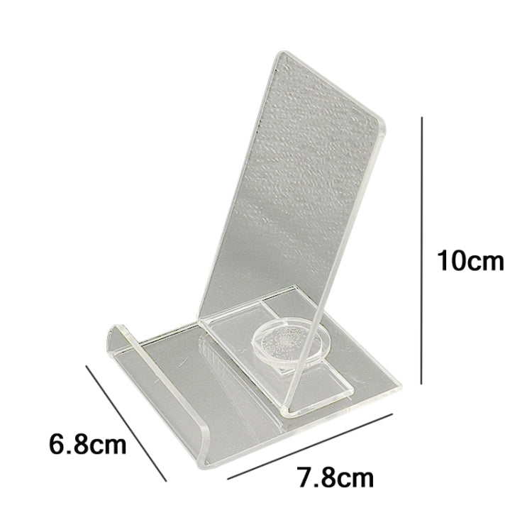 10 PCS Acrylic Transparent Rotatable Mobile Phone Display Stand(6.8x7.8x10cm) - Desktop Holder by buy2fix | Online Shopping UK | buy2fix