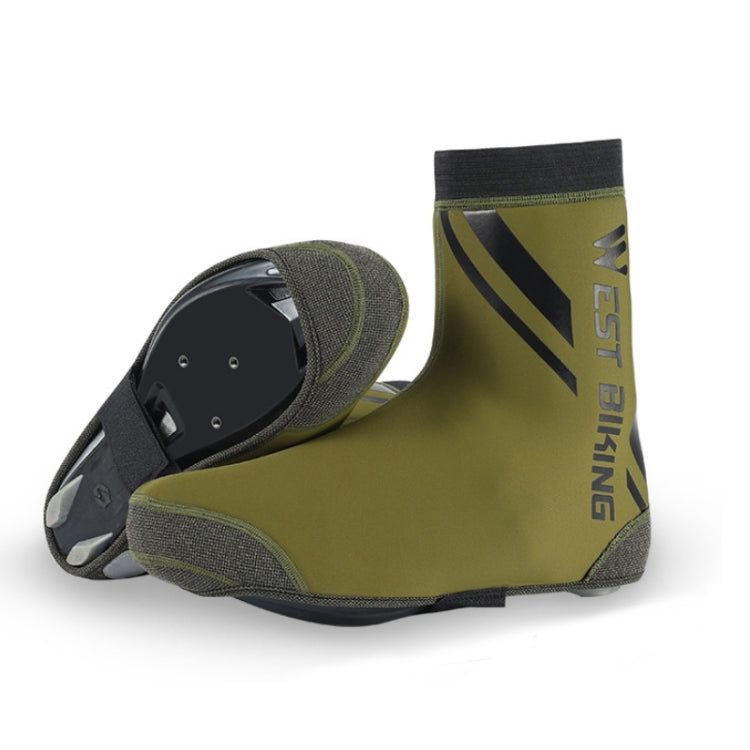 WEST BIKING YP0215049 Cycling Windproof And Warm Shoe Cover, Size: XL(ArmyGreen) - Others by WEST BIKING | Online Shopping UK | buy2fix