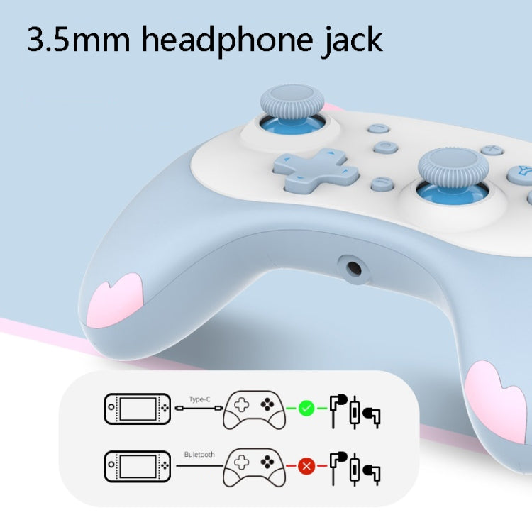 IINE Voice Wake-Up Bluetooth Handle Wireless Cat Shape Handle For Nintendo Switch(Black White) - Gamepads by IINE | Online Shopping UK | buy2fix
