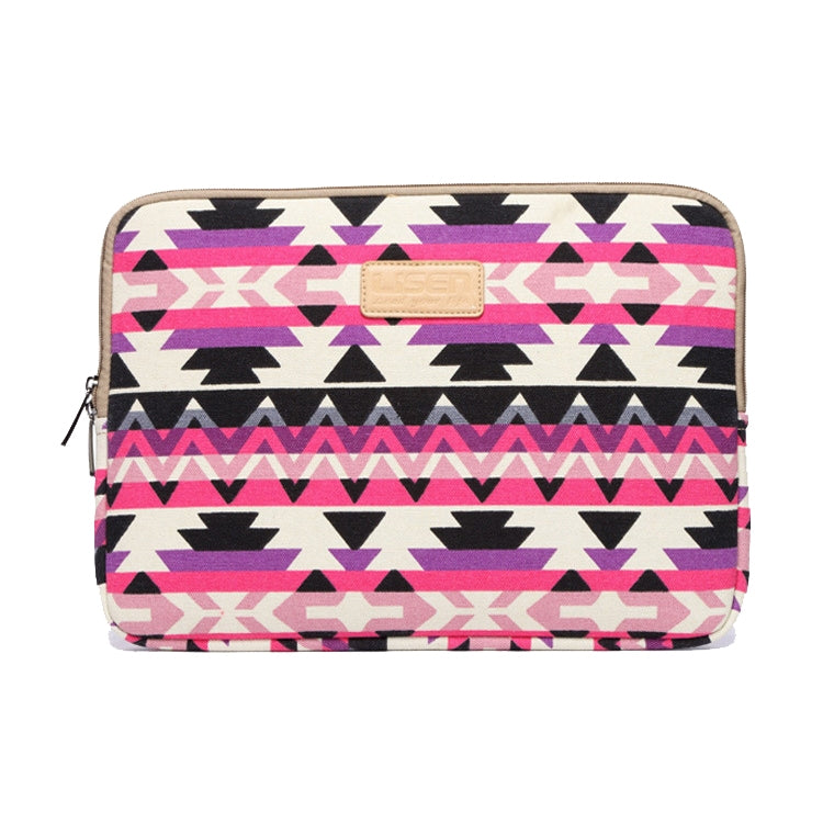 LiSEN LS-518 Lingge Pattern Laptop Computer Liner Bags, Size: 12 inch(Rose Red Pattern Geometry) - 12.1 inch by LiSEN | Online Shopping UK | buy2fix