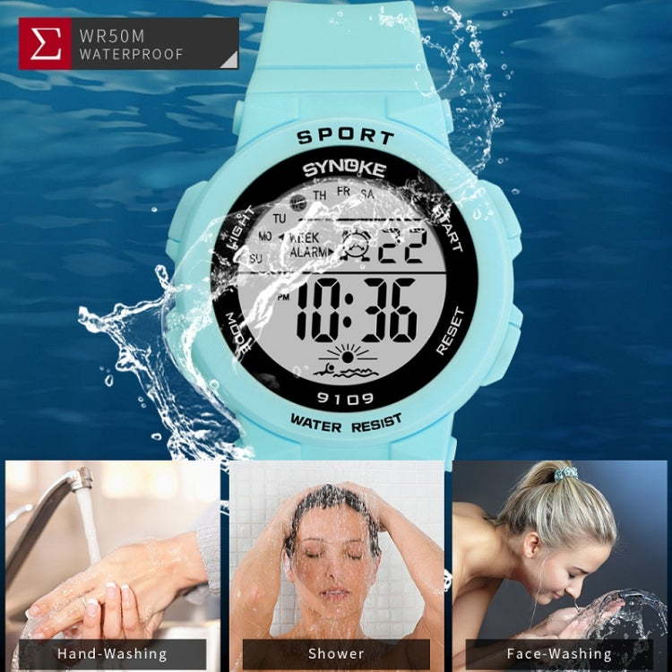 SYNOKE 9109 Student Multifunctional Waterproof Colorful Luminous Electronic Watch(Black) - Silicone Strap Watches by SYNOKE | Online Shopping UK | buy2fix