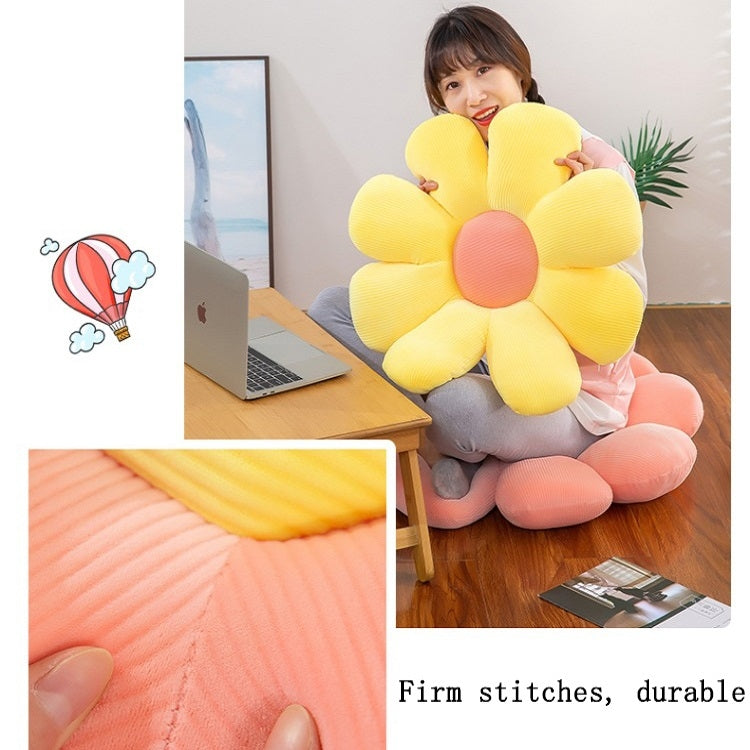 Small Daisy Flower Soft Elastic Cushion Pillow 53cm(White) - Home & Garden by buy2fix | Online Shopping UK | buy2fix