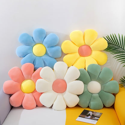 Small Daisy Flower Soft Elastic Cushion Pillow 72cm(Yellow) - Home & Garden by buy2fix | Online Shopping UK | buy2fix