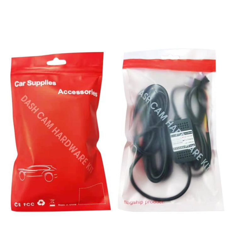 H516 Recording Step-down Line Shrinkage Video Car Charger Line Parking Monitoring Three-Core Power Cord, Model: With Fuse(Micro Right Elbow) - In Car by buy2fix | Online Shopping UK | buy2fix