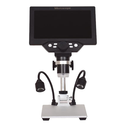 G1200D 7 Inch LCD Screen 1200X Portable Electronic Digital Desktop Stand Microscope(UK Plug With Battery) - Digital Microscope by buy2fix | Online Shopping UK | buy2fix