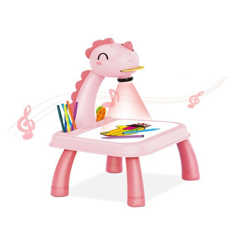 Children Multifunctional Projection Painting Toy Writing Board, wthout Watercolor Pen, Style: Dinosaur Pink - Drawing Toys by buy2fix | Online Shopping UK | buy2fix